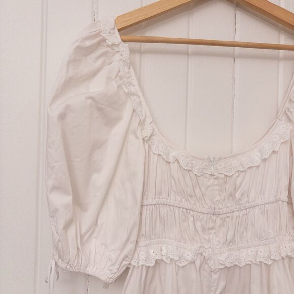 For Love and Lemons Jackson Mini Dress White Size Medium - Picture 9 of 12